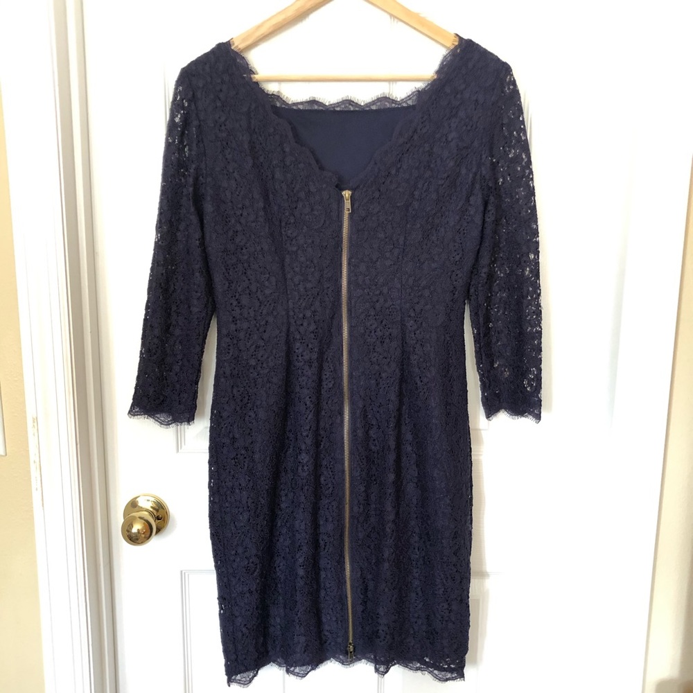 Adrianna Papell Lace Sheath Dress Sz 6